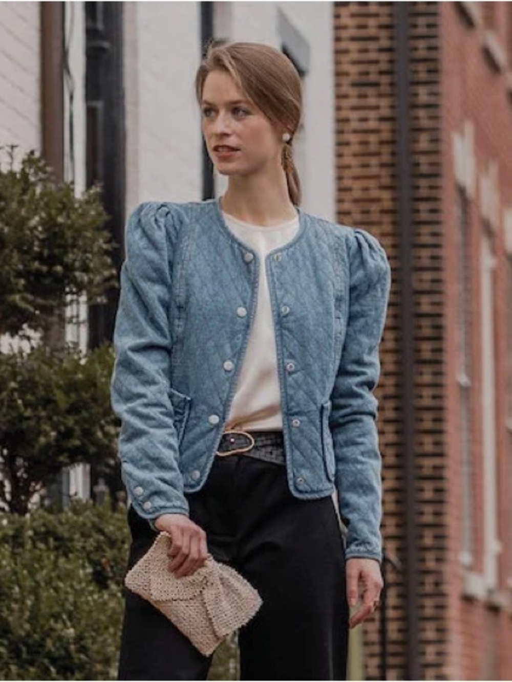 Veronica Beard Camilla quilted denim jacket